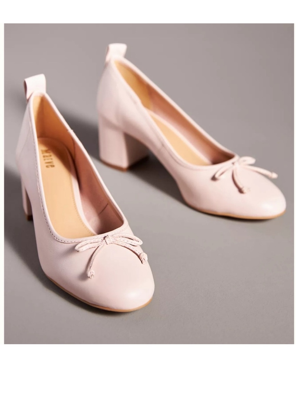 Maeve by Anthropologie NWOB Heeled Ballet Pumps pink nude-5